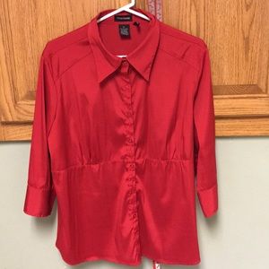 Cotton Express Red Blouse 3X from Macy’s